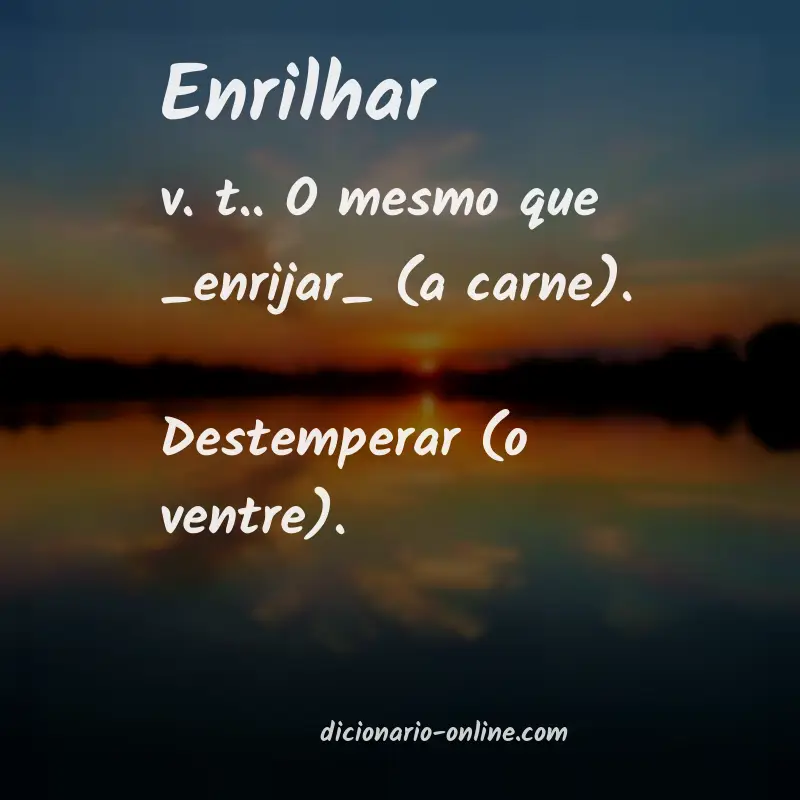 Significado de enrilhar