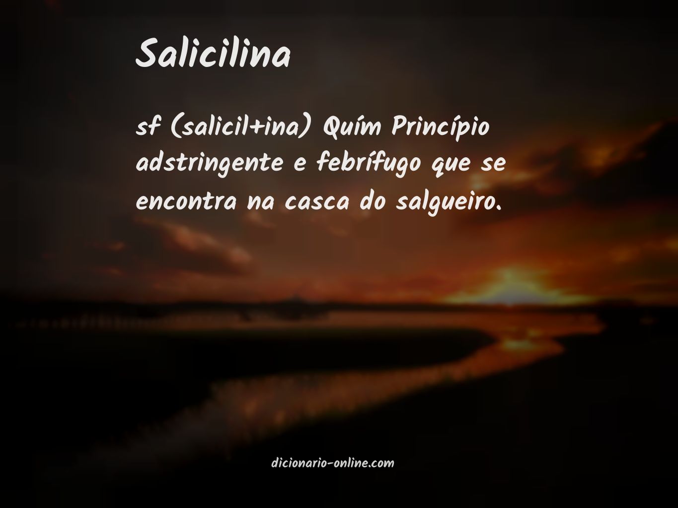 Significado de salicilina