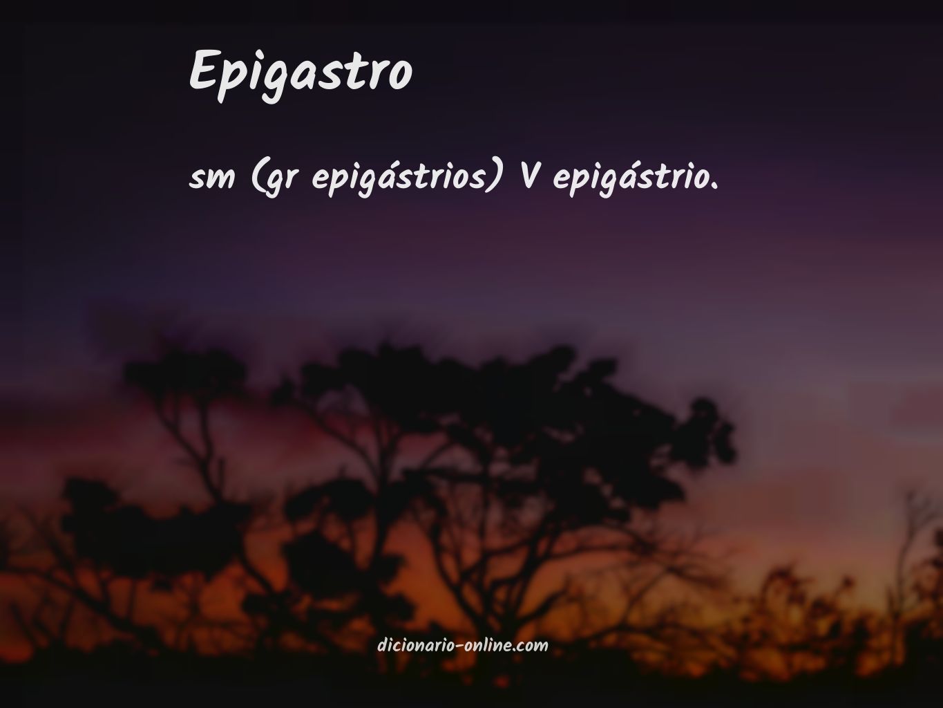 Significado de epigastro
