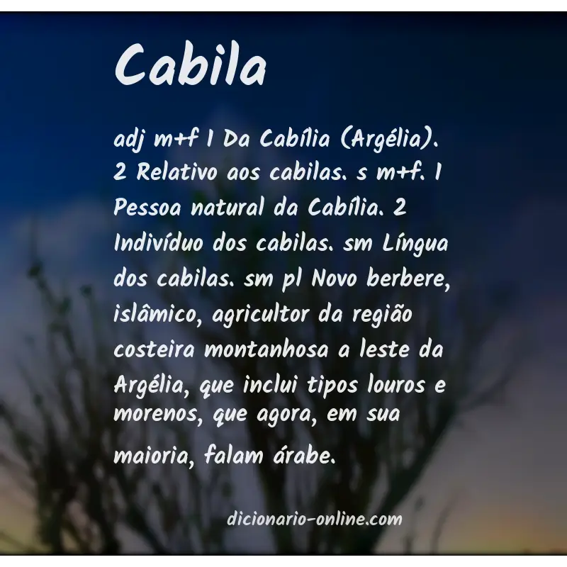 Significado de cabila
