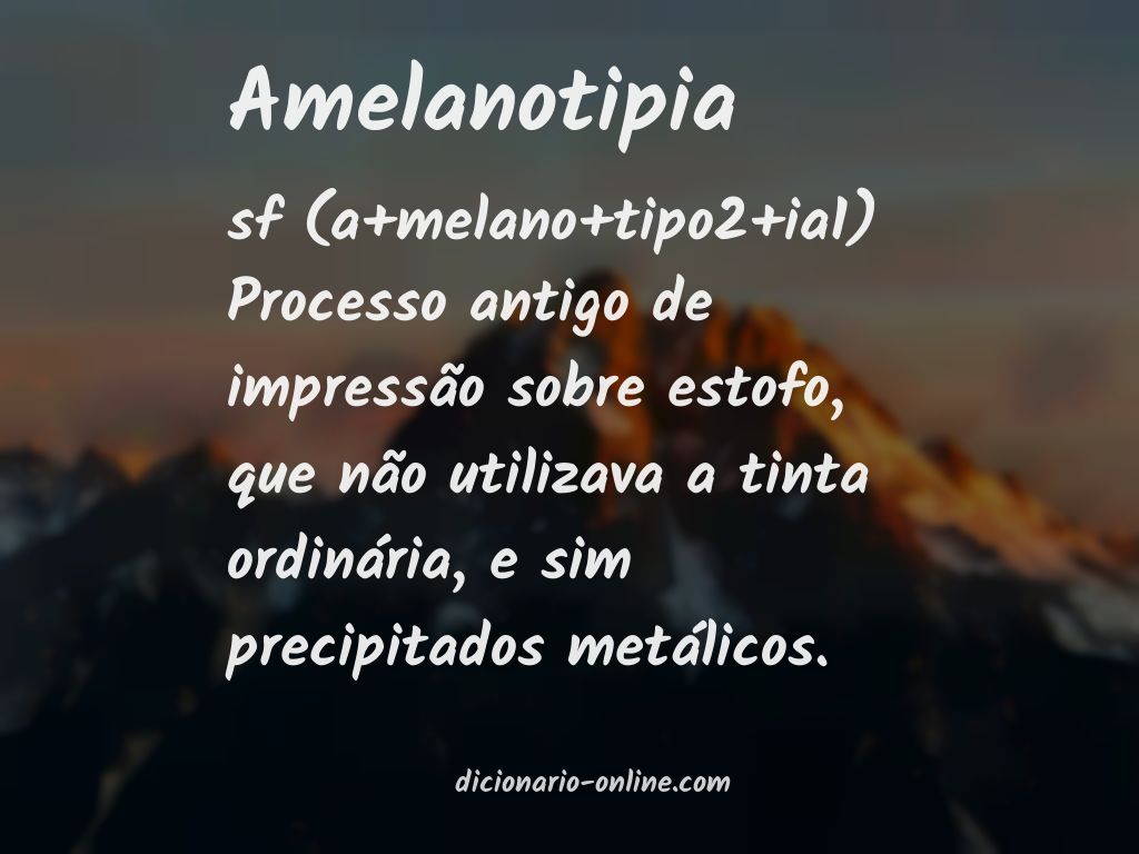 Significado de amelanotipia