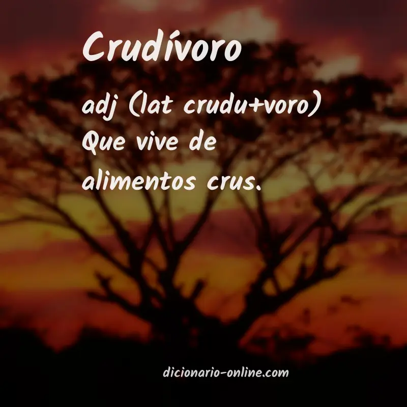Significado de crudívoro