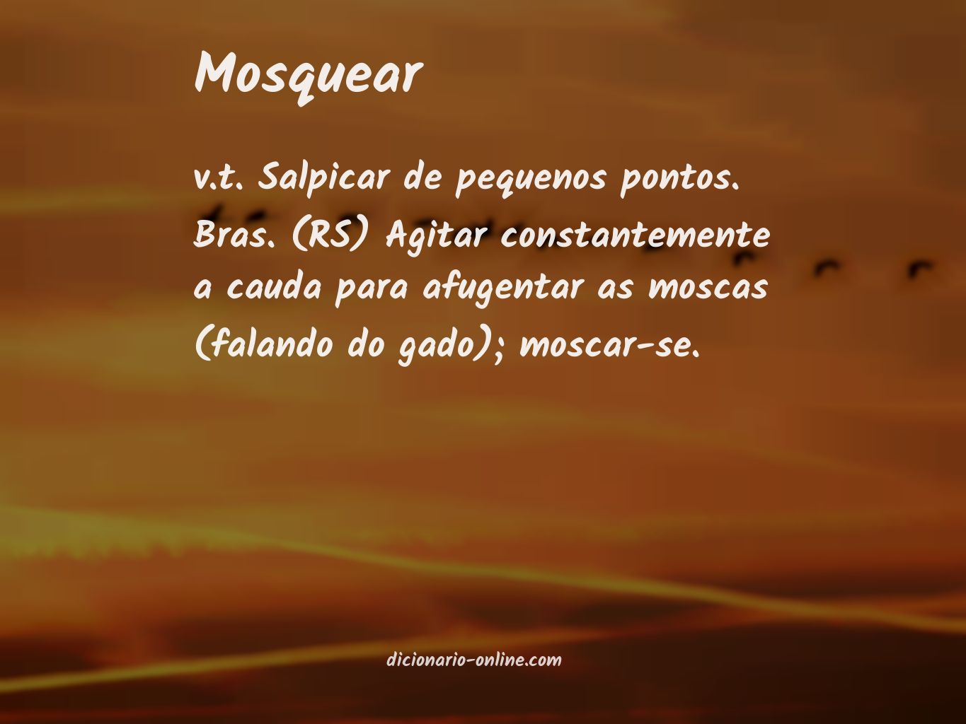 Significado de mosquear