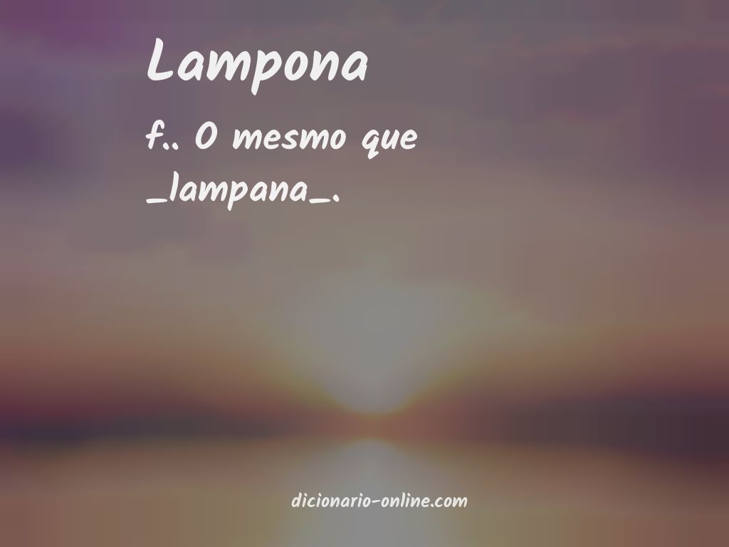 Significado de lampona