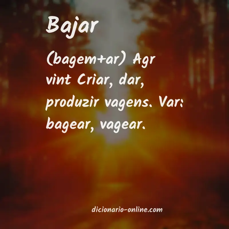 Significado de bajar