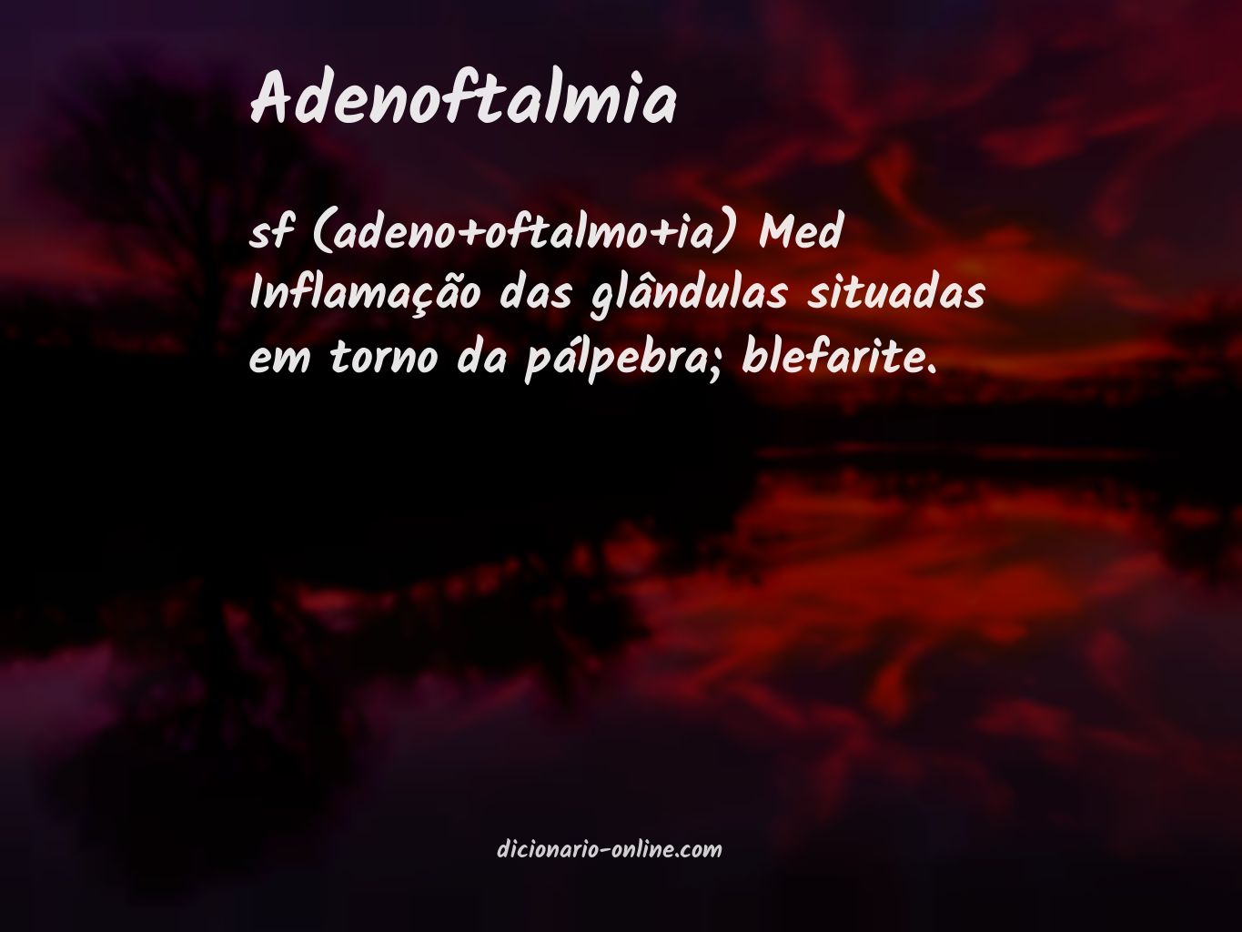 Significado de adenoftalmia