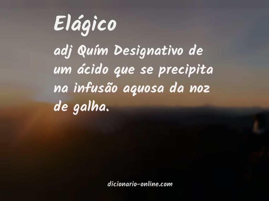 Significado de elágico