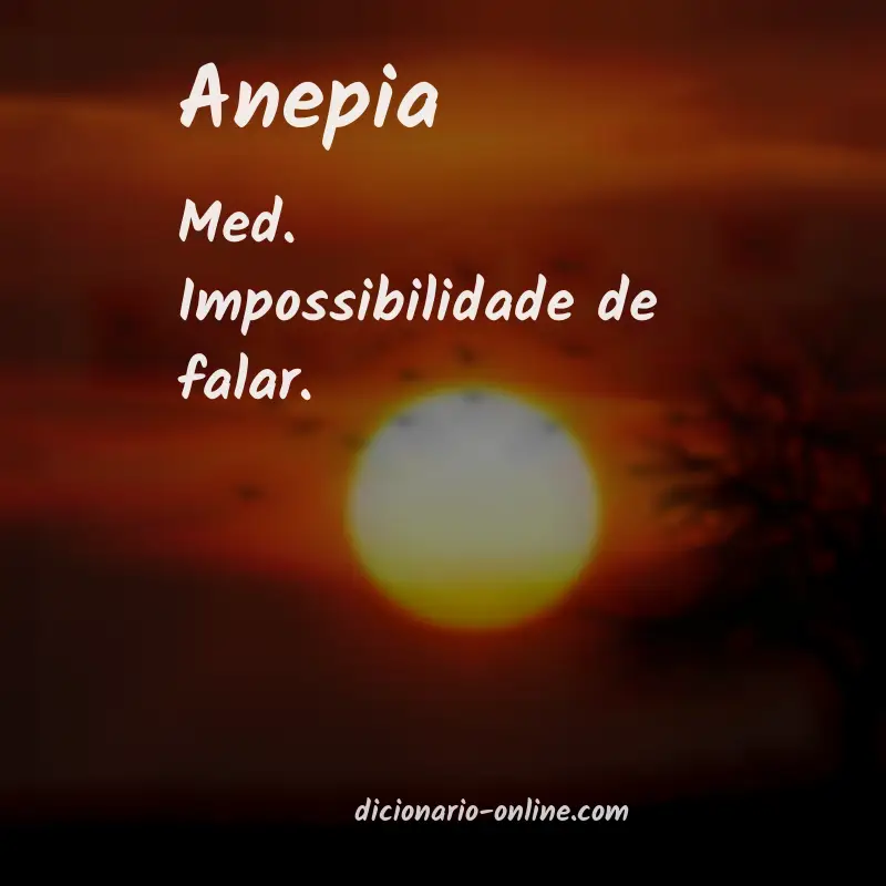 Significado de anepia