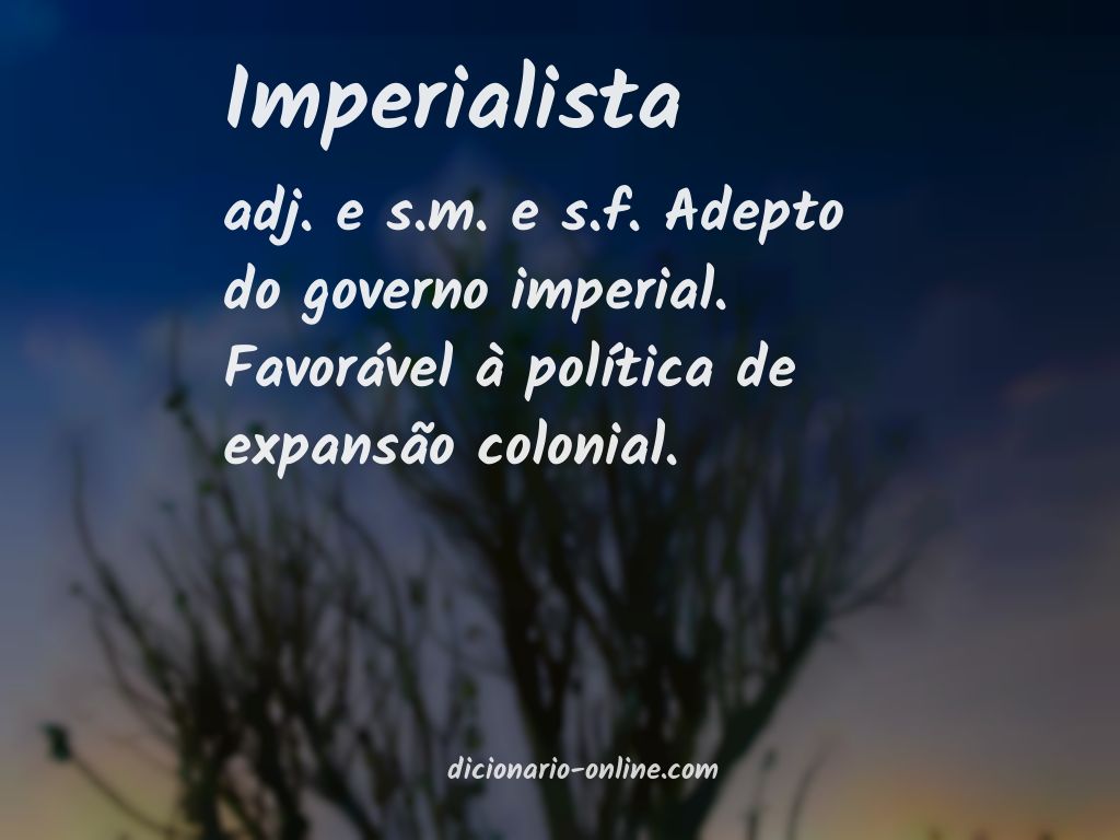 Significado de imperialista