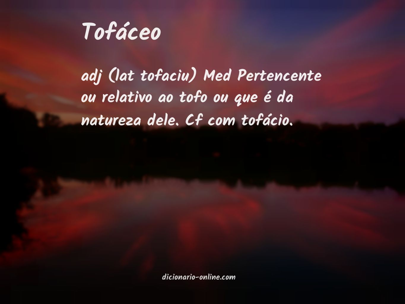 Significado de tofáceo