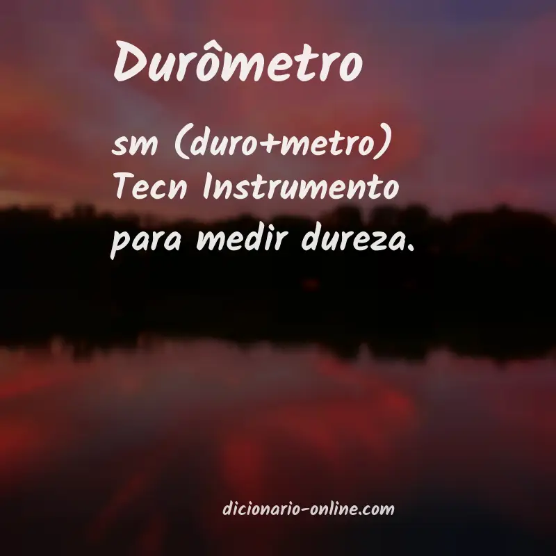 Significado de durômetro