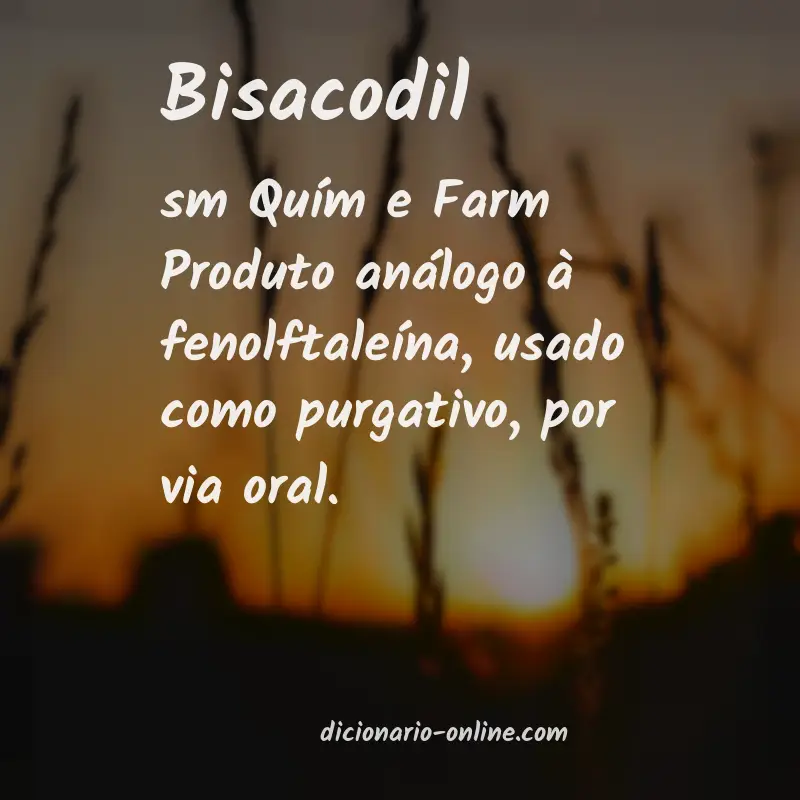 Significado de bisacodil