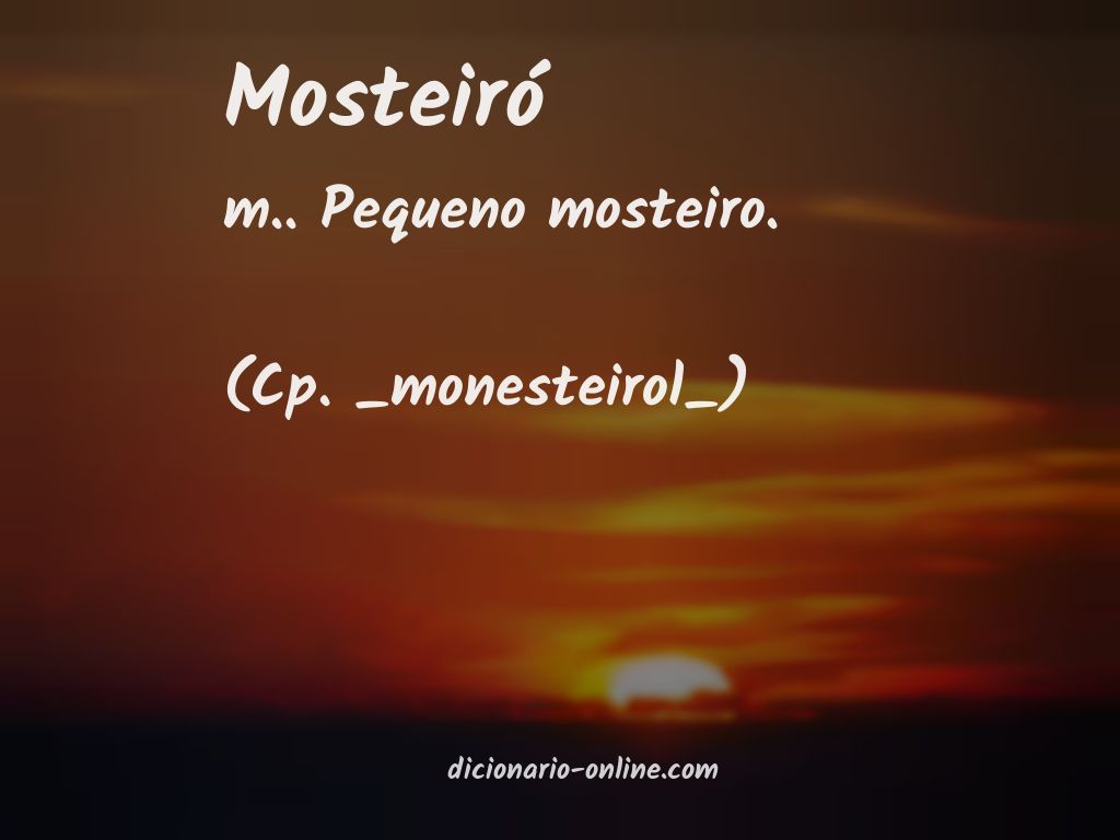 Significado de mosteiró