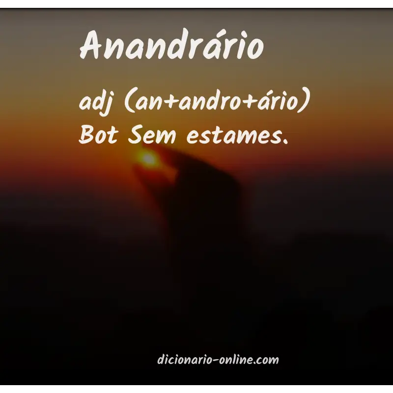 Significado de anandrário