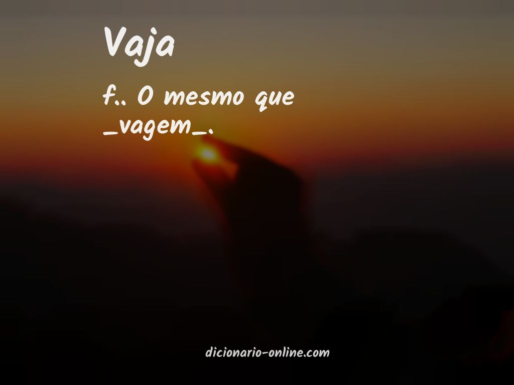 Significado de vaja