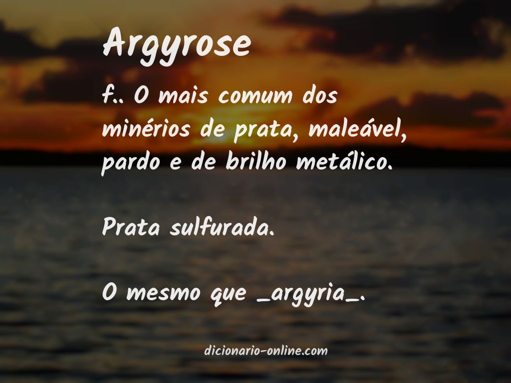 Significado de argyrose