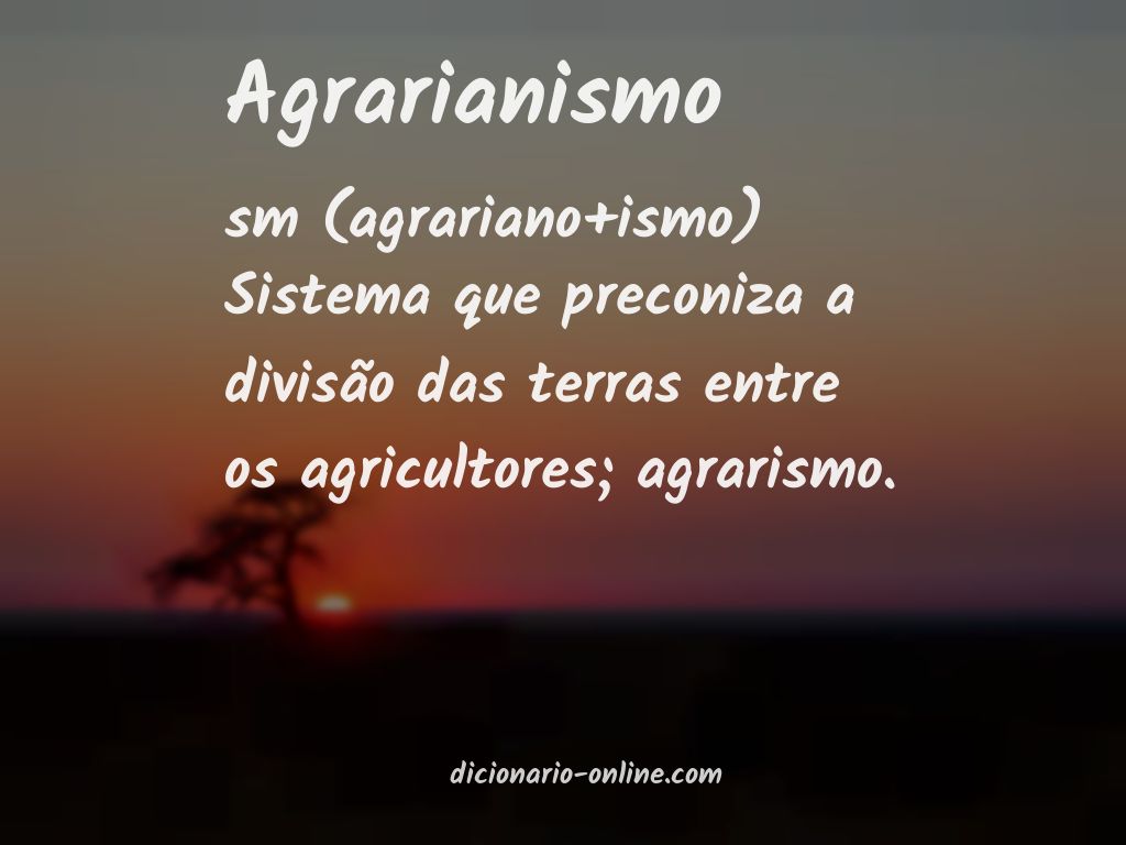 Significado de agrarianismo