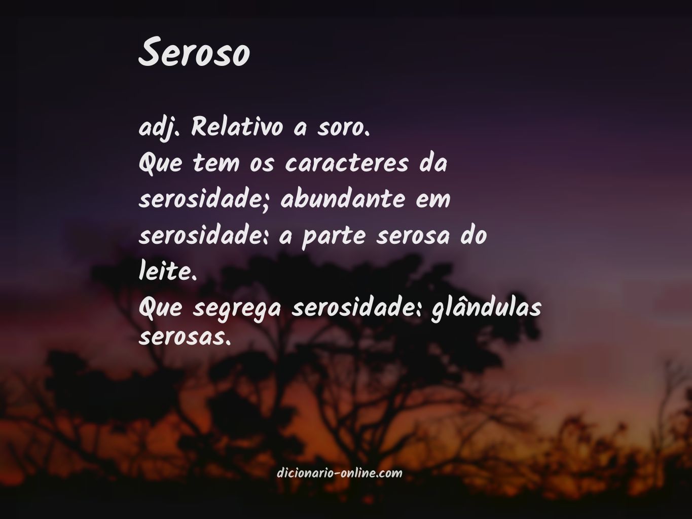 Significado de seroso