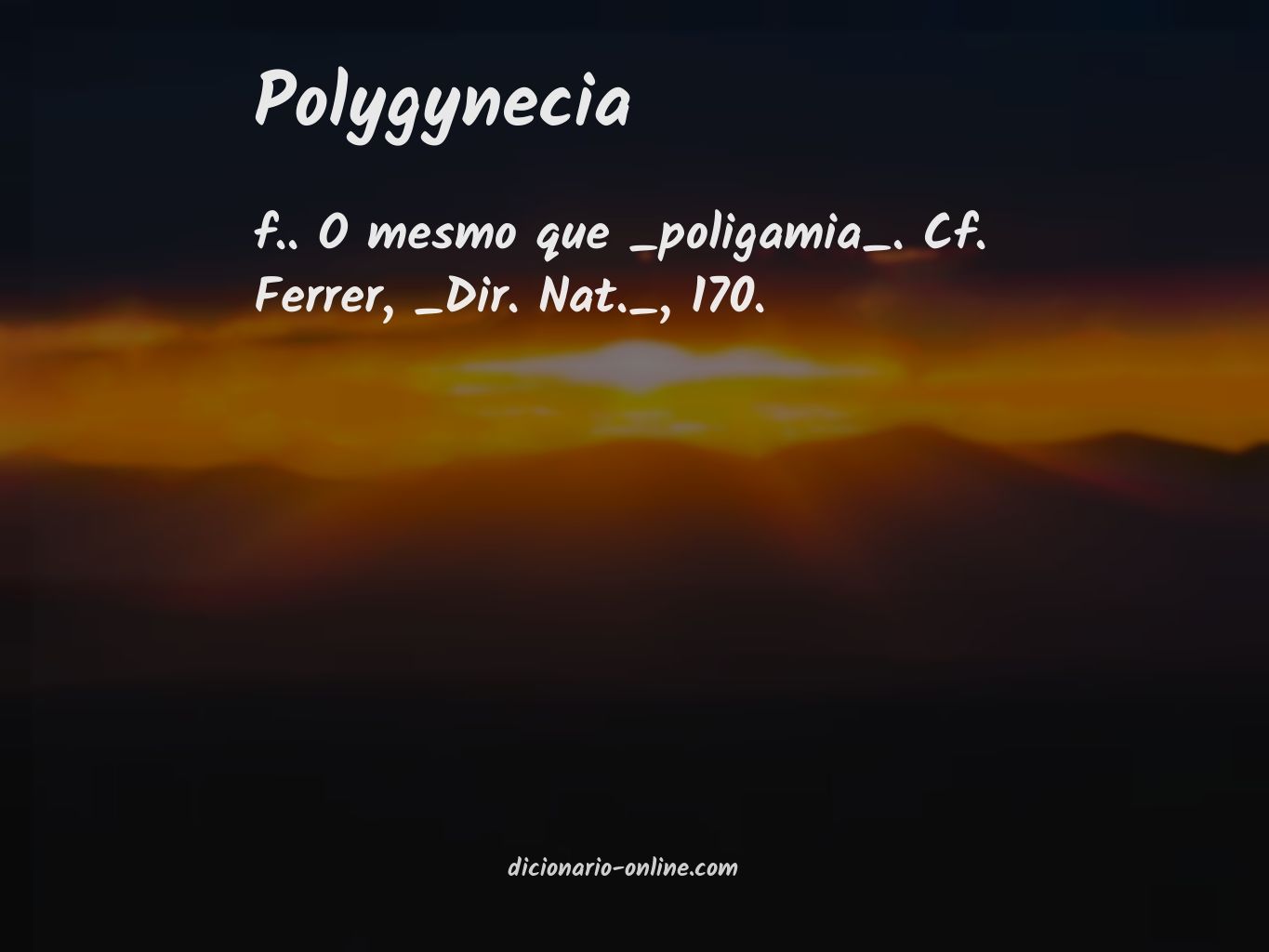 Significado de polygynecia