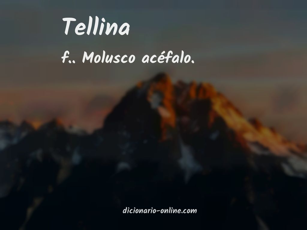 Significado de tellina