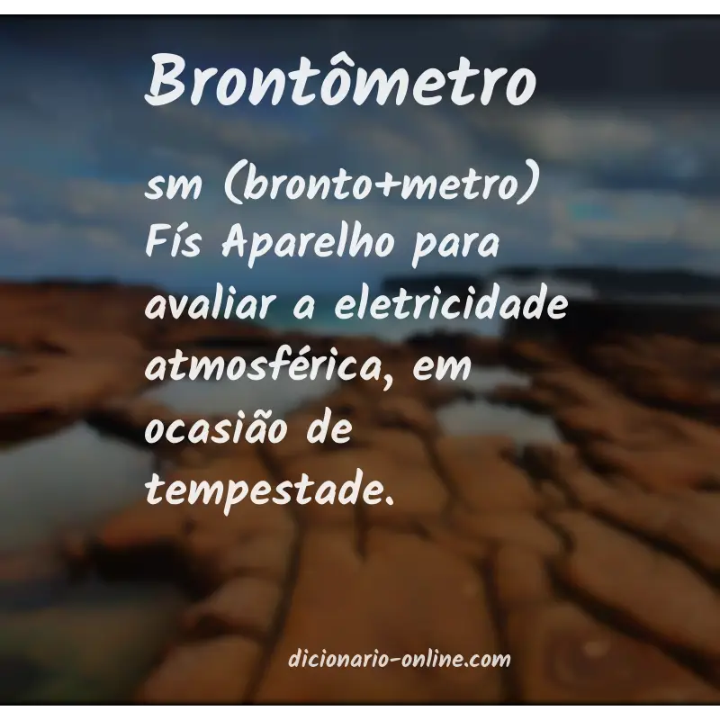 Significado de brontômetro