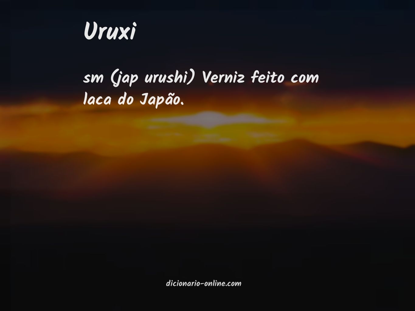 Significado de uruxi