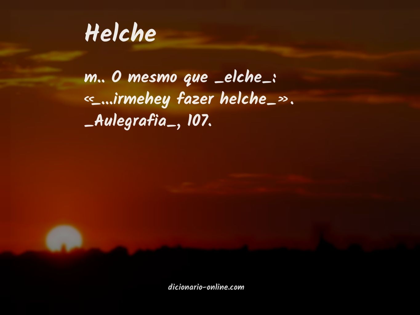 Significado de helche