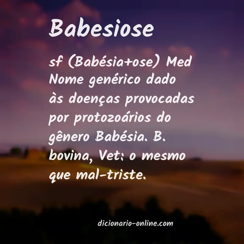 Significado de babesiose