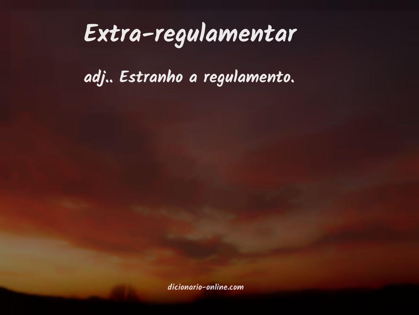 Significado de extra-regulamentar