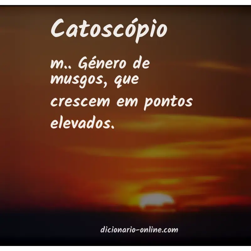 Significado de catoscópio