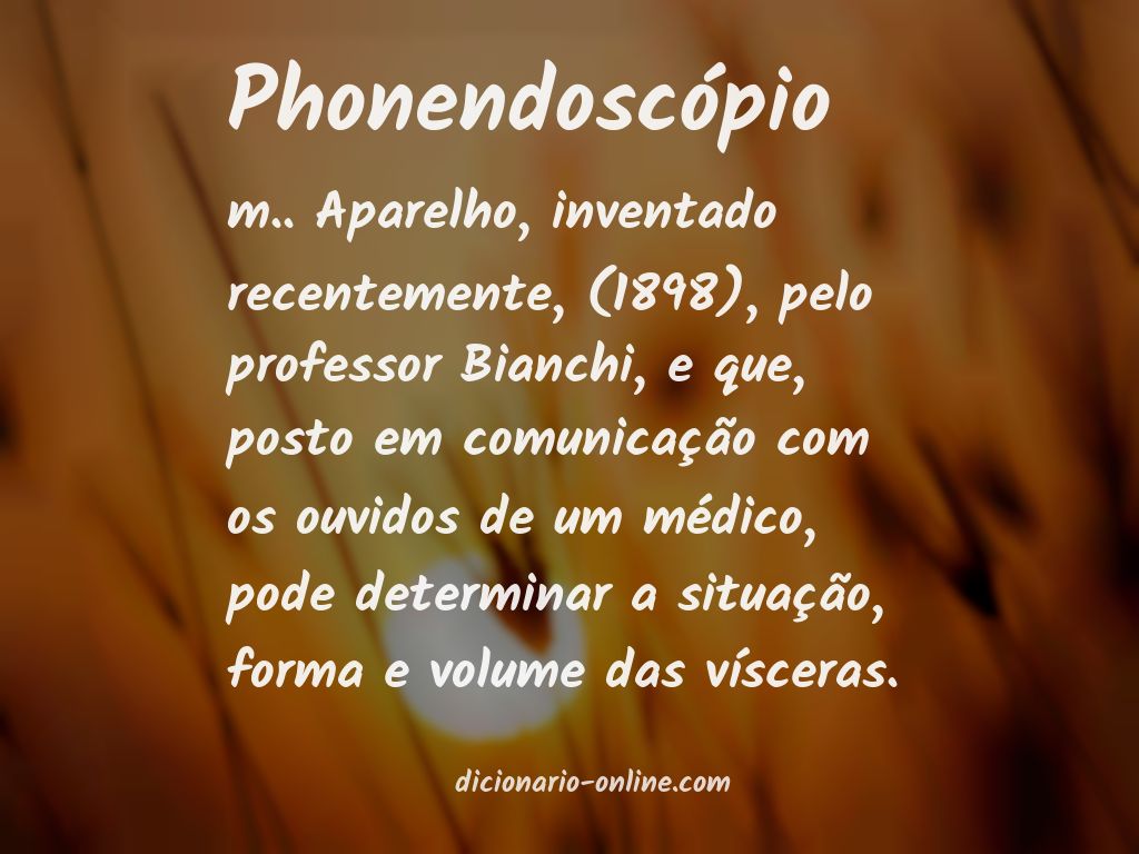 Significado de phonendoscópio