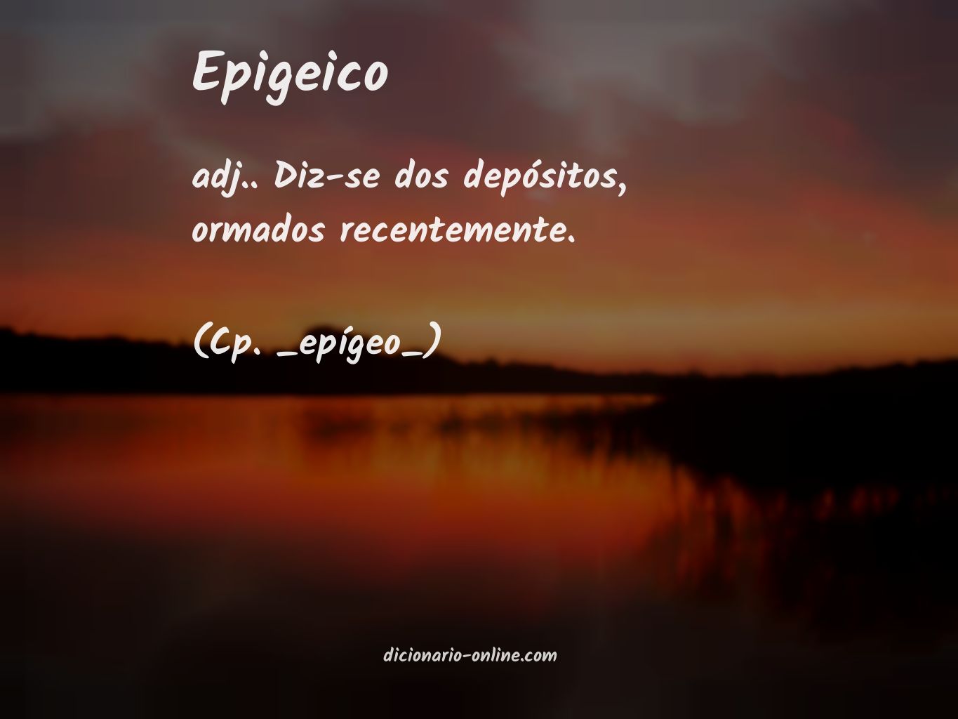 Significado de epigeico