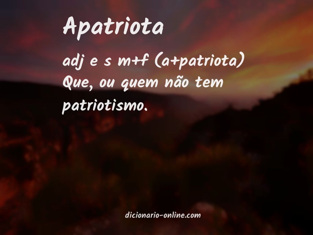 Significado de apatriota