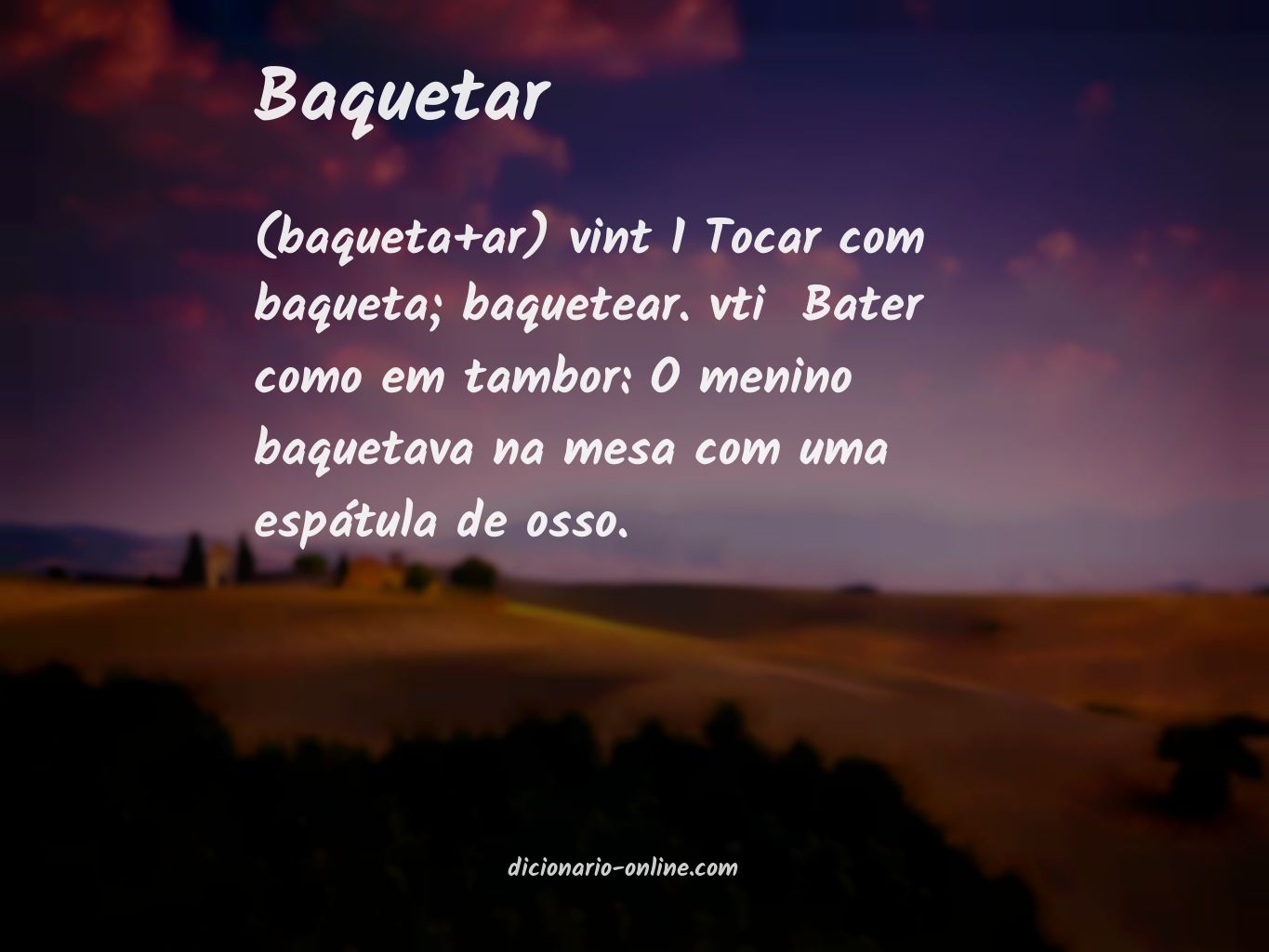 Significado de baquetar