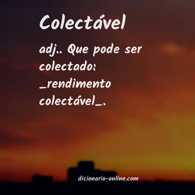 Significado de colectável