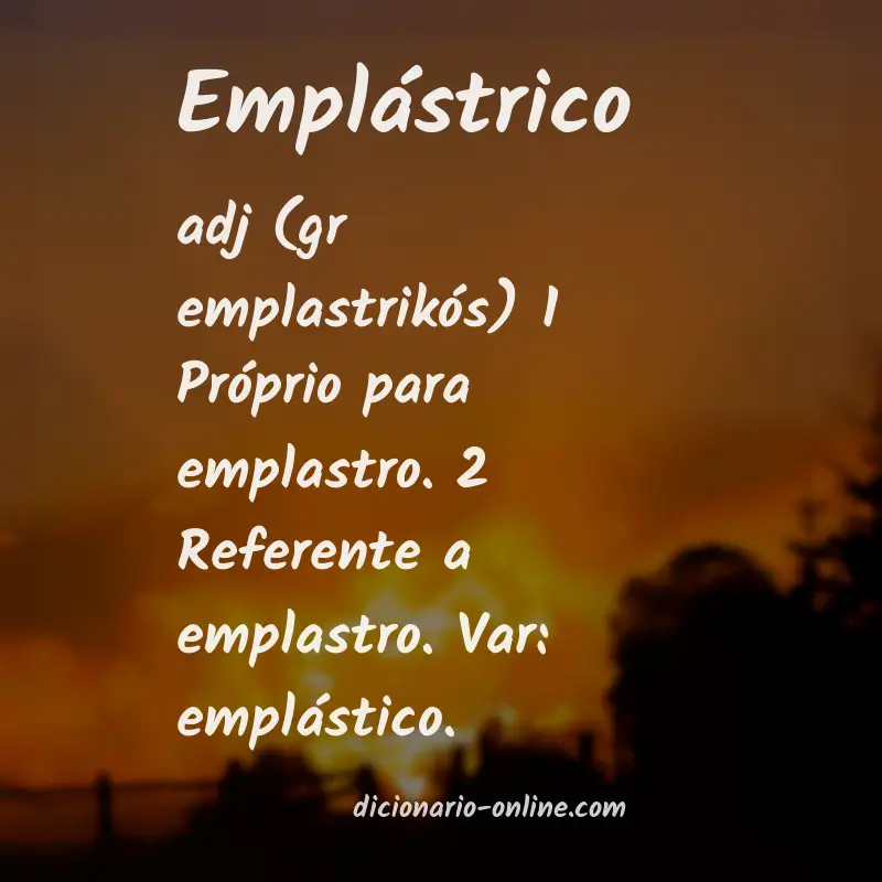 Significado de emplástrico