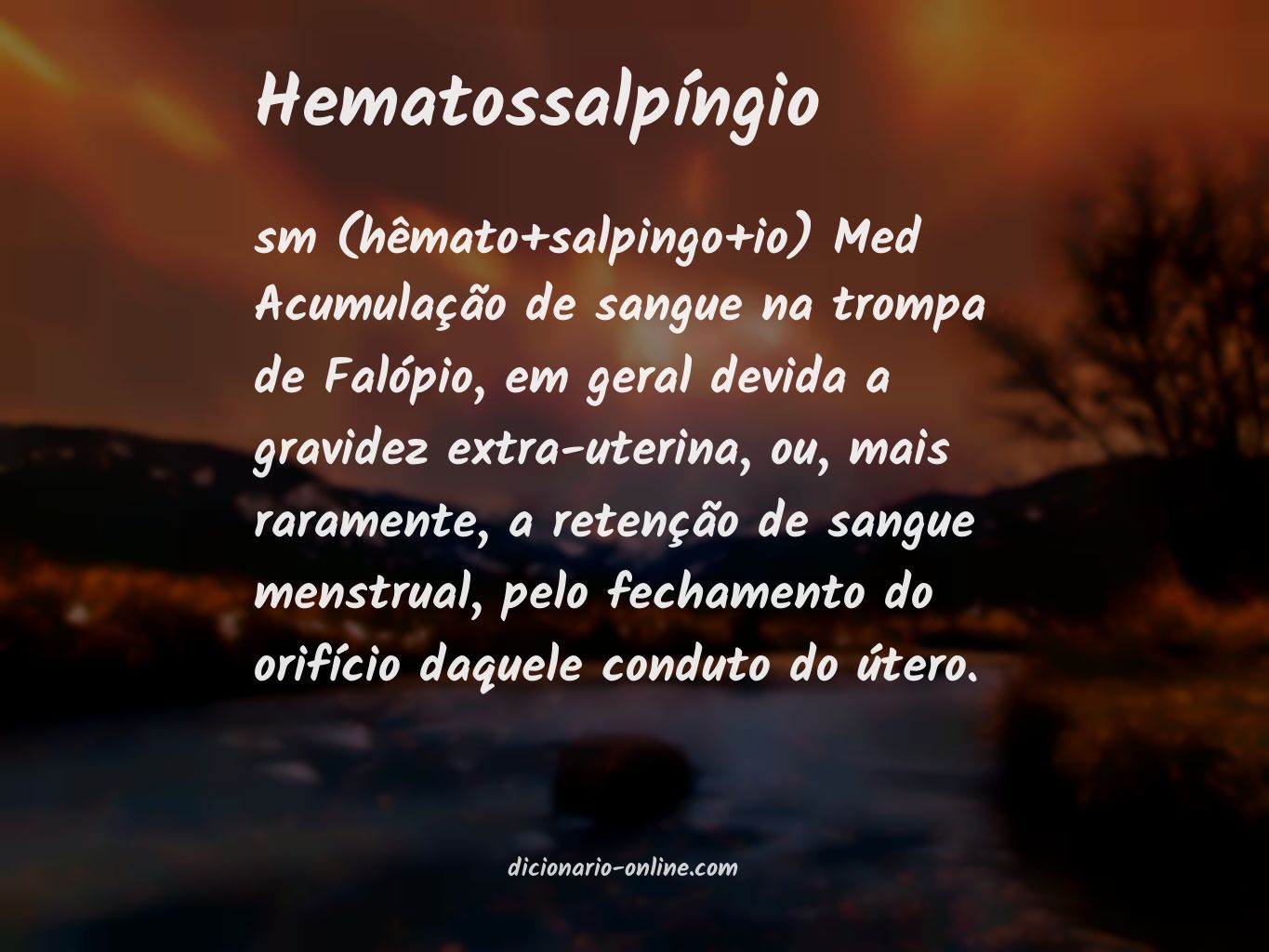 Significado de hematossalpíngio