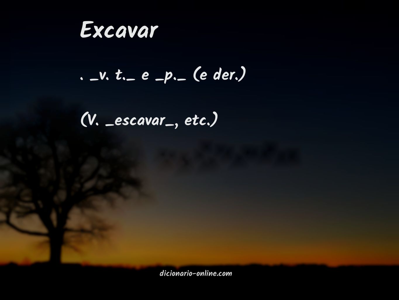 Significado de excavar