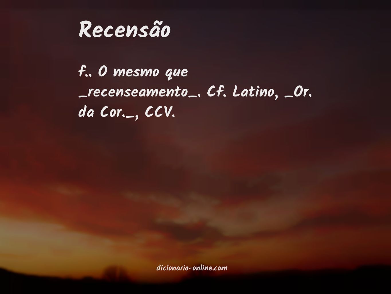 Significado de recensão