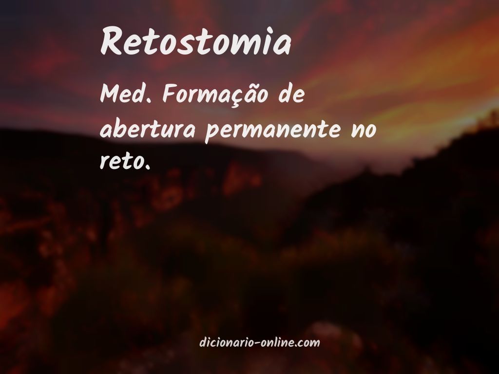 Significado de retostomia