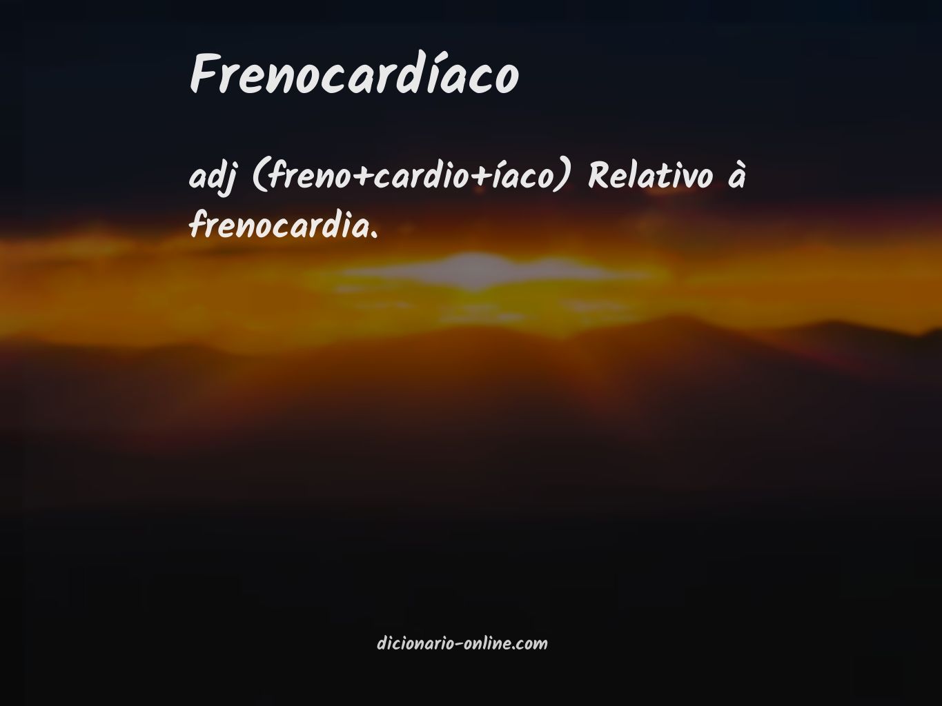 Significado de frenocardíaco