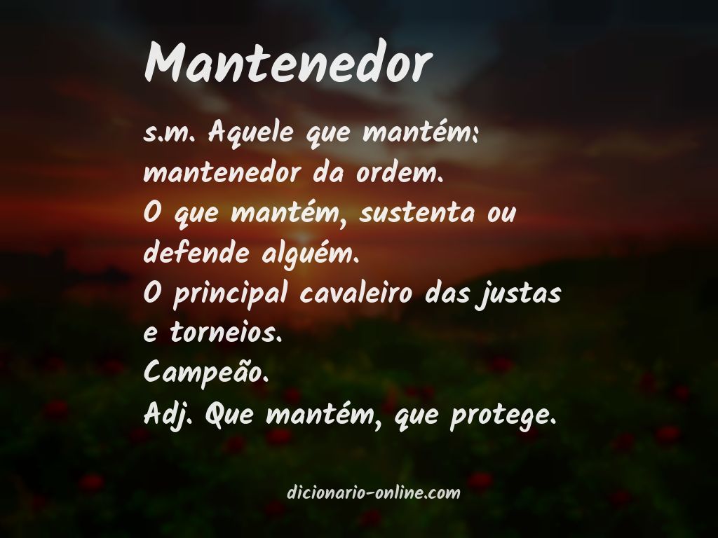 Significado de mantenedor