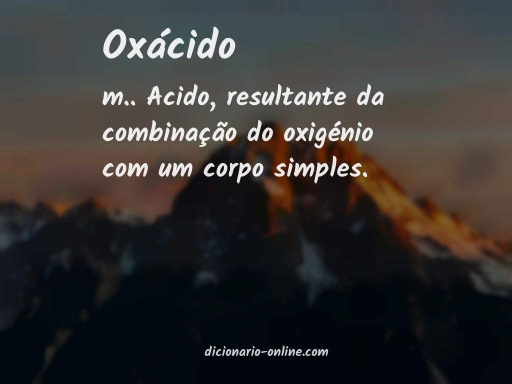 Significado de oxácido