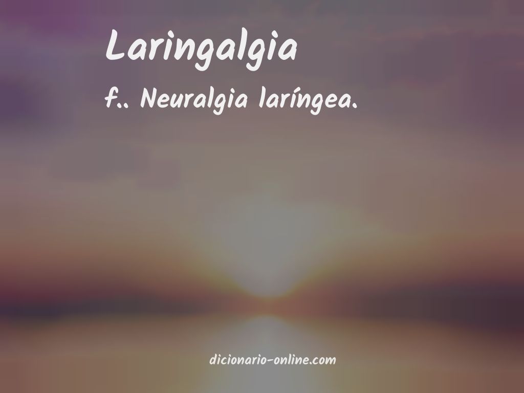 Significado de laringalgia
