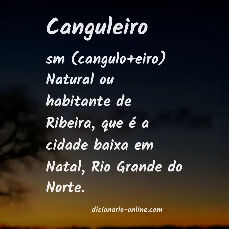 Significado de canguleiro