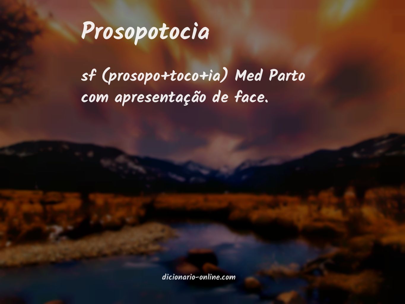 Significado de prosopotocia