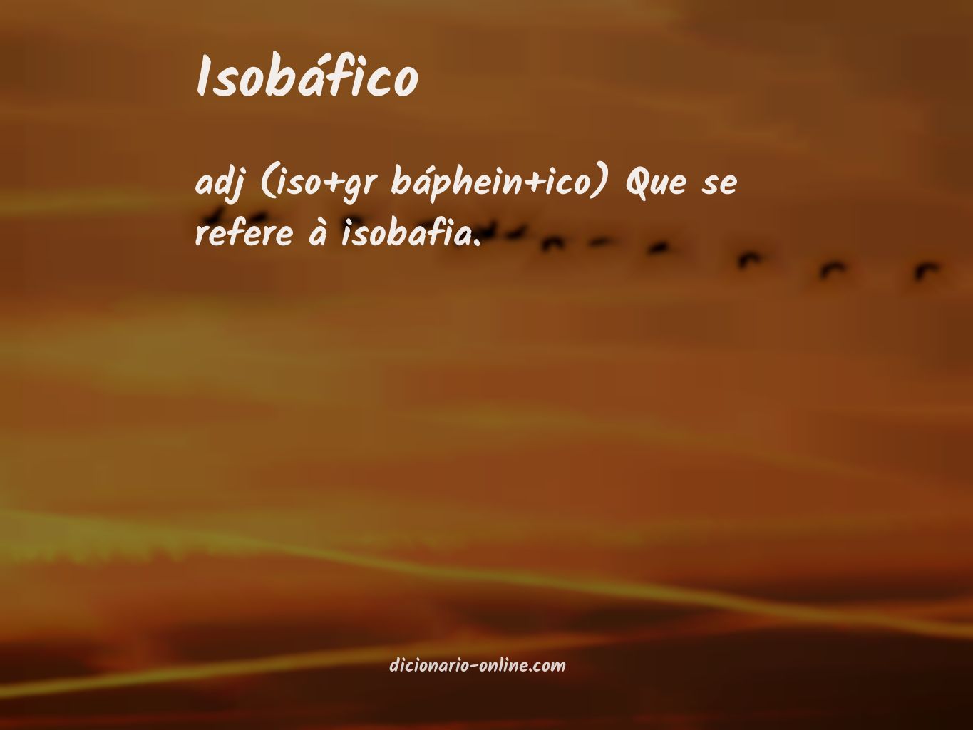 Significado de isobáfico