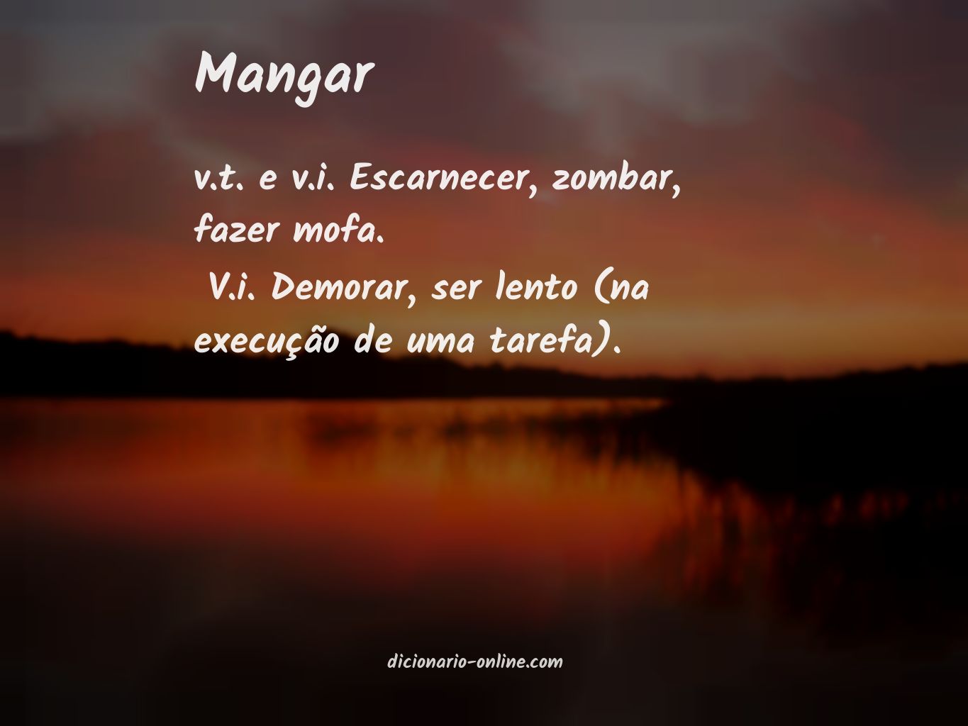 Significado de mangar