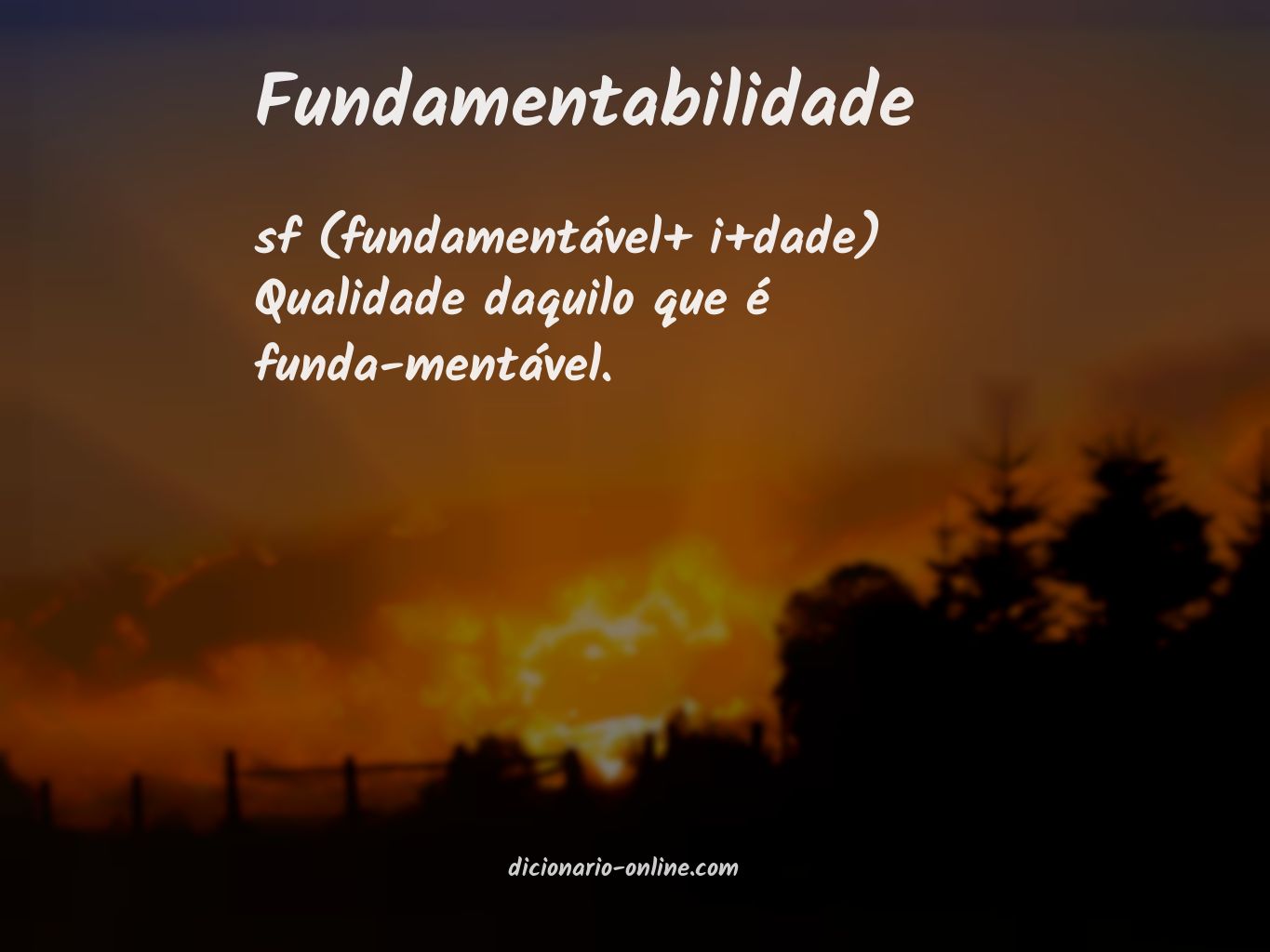 Significado de fundamentabilidade