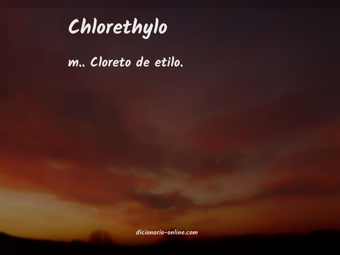 Significado de chlorethylo